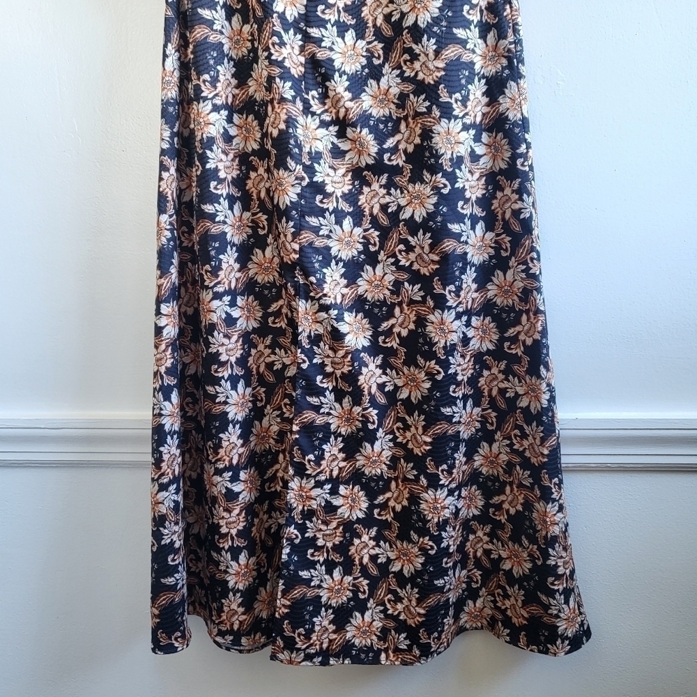 New ACLER Tippet Floral Flutter-Sleeve Midnight Wallpaper Midi Dress NWT Size 2 - Picture 11 of 16